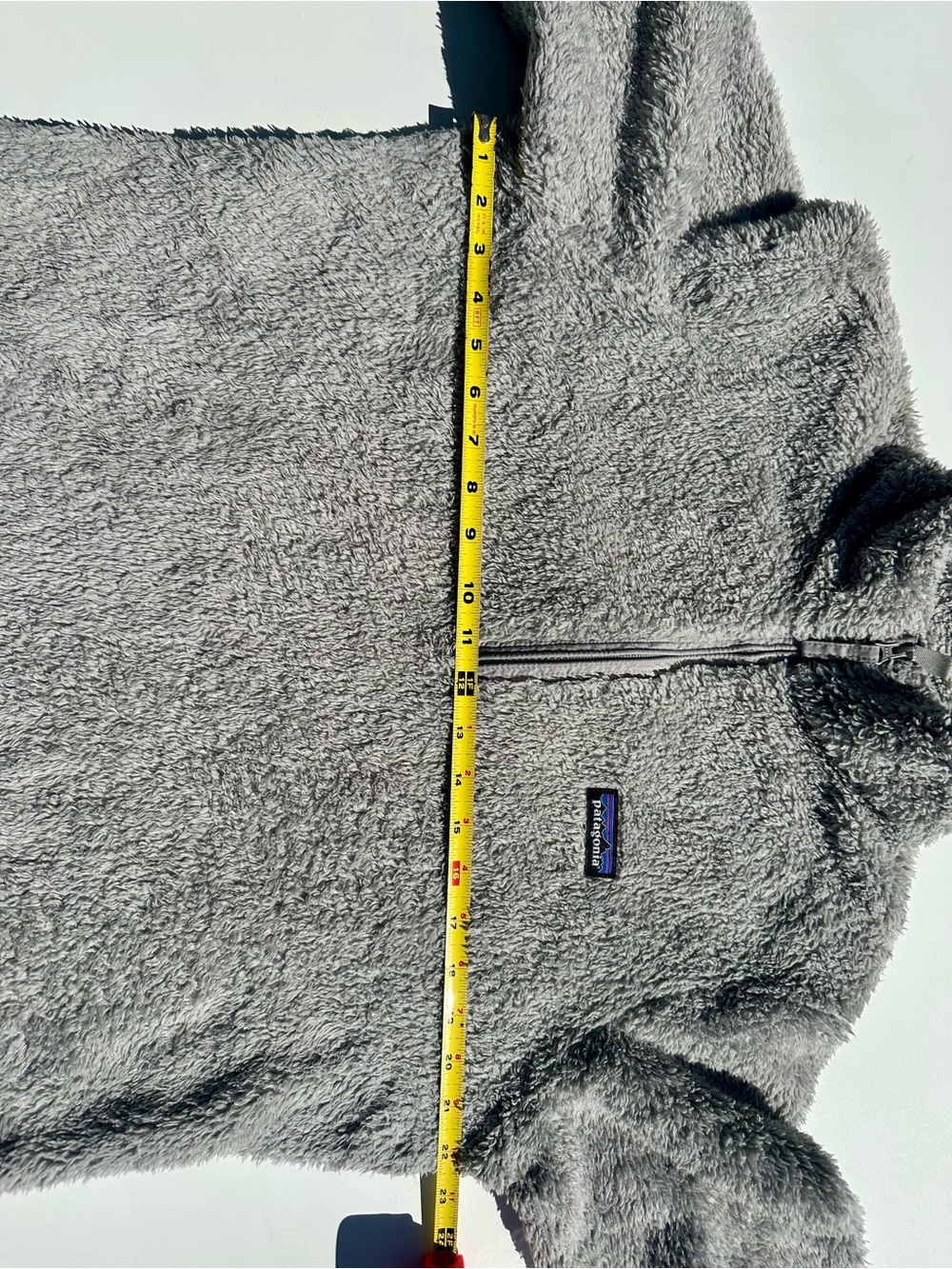 Patagonia Women’s Light Gray Plush Half-Zip Fleece Pullover, XL - Picture 7 of 10